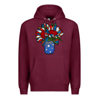 Burgundy Patriotic Sunflower in a Jar Premium Hoodie - Jasminsmagicworld