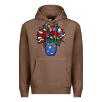Chestnut Patriotic Sunflower in a Jar Premium Hoodie - Jasminsmagicworld
