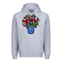 Heather Grey Patriotic Sunflower in a Jar Premium Hoodie - Jasminsmagicworld