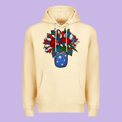 Patriotic Sunflower In A Jar Premium Hoodie Designed By Jasminsmagicworld