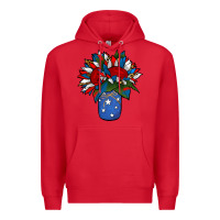 Red Patriotic Sunflower in a Jar Premium Hoodie - Jasminsmagicworld