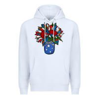 White Patriotic Sunflower in a Jar Premium Hoodie - Jasminsmagicworld