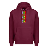 Burgundy St. Patrick's Day Western Shamrock Leopard Rainbow Premium Hoodie - Artiststas