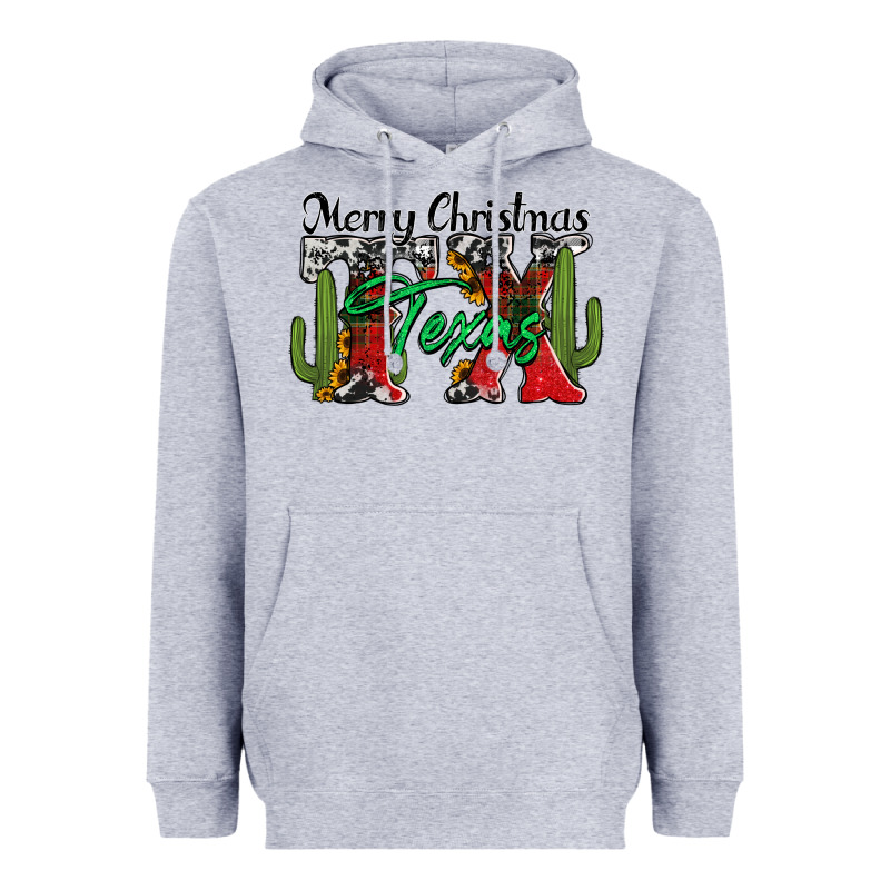 Merry Christmas Tx Texas Heavyweight Hoodie by Jasminsmagicworld | Teevron