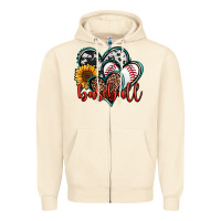 Sandshell baseball hearts Zipper Hoodie - Jasminsmagicworld