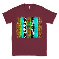Burgundy western brushstrokes Classic Tee - OliviaCreatesArt