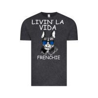 Vintage Black Livin' la vida Frenchie Vintage Tee - Bettercallsaul