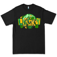 Black St. Patrick's Day lucky Premium Tee - FaDigitalArtStudio