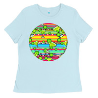 Baby Blue hispanic heritage month round earrings 3 Ladies Tee - BundleAndBundleShop
