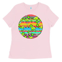 Bubblegum Pink hispanic heritage month round earrings 3 Ladies Tee - BundleAndBundleShop