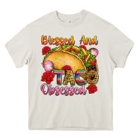 Cream Blessed and taco obsessed Mexico Heavy Core Tee - FaDigitalArtStudio