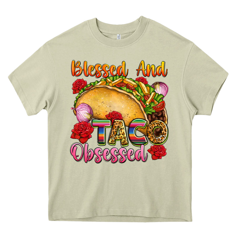 Blessed And Taco Obsessed Mexico Heavy Core Tee by FaDigitalArtStudio | Teevron