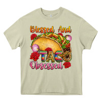 Mossy Blessed and taco obsessed Mexico Heavy Core Tee - FaDigitalArtStudio