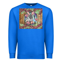 True Royal Easter bunny with floral wreath and leopard Premium Sweatshirt - RanaPortraitStore