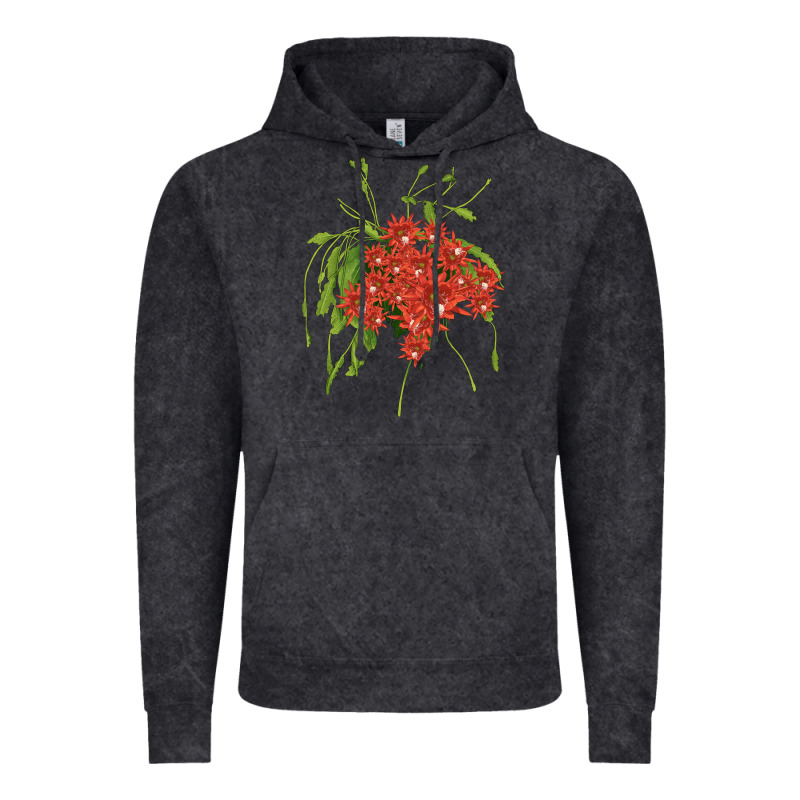 Red Orchid Cactus Vintage Hoodie by LillyAllenDesigns | Teevron
