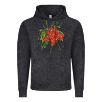 Vintage Black Red Orchid Cactus Vintage Hoodie - LillyAllenDesigns