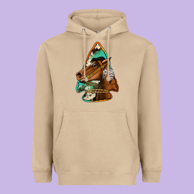 Horse Arrowhead Heavyweight Hoodie Designed By Jasminsmagicworld