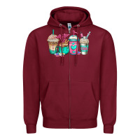 Burgundy cna nurse coffee cups Zipper Hoodie - Jasminsmagicworld