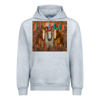Heather Grey western horses with bandanas Urban Hoodie - RanaPortraitStore