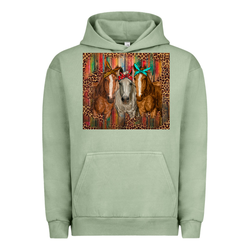 Western Horses With Bandanas Urban Hoodie by RanaPortraitStore | Teevron