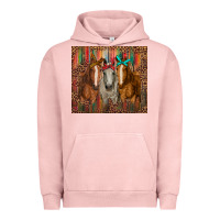 Pigment Salmon western horses with bandanas Urban Hoodie - RanaPortraitStore