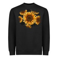 Black sunflower patch Heavyweight Sweatshirt - Jasminsmagicworld