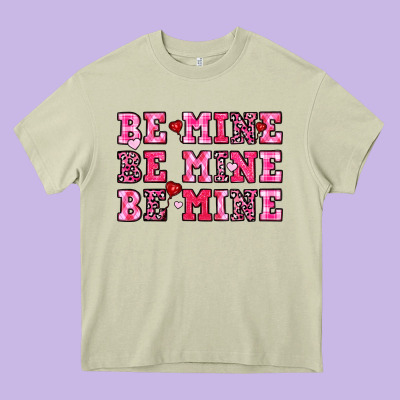 Be Mine Heavy Core Tee Designed By Oliviacreatesart