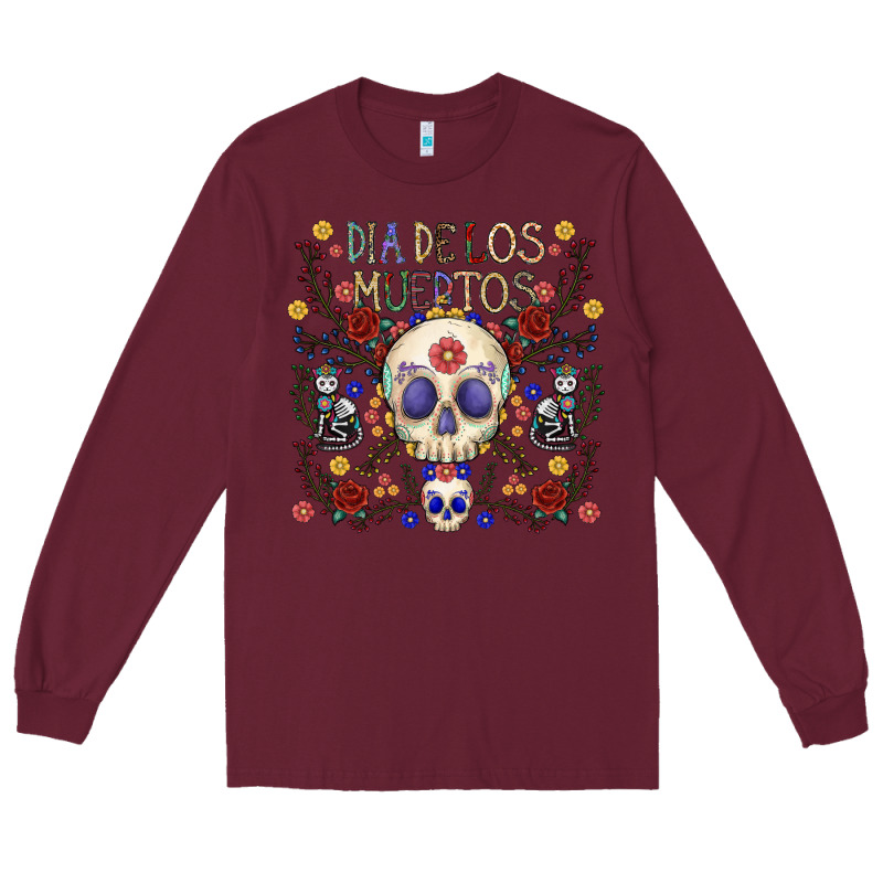 Dia De Los Muertos Long Sleeve Tee by CowhideDigitalArt | Teevron