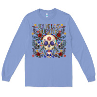 Colony Blue dia de los muertos Long Sleeve Tee - CowhideDigitalArt