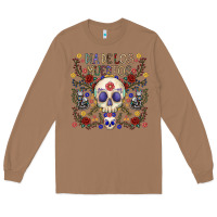 Toasted Coconut dia de los muertos Long Sleeve Tee - CowhideDigitalArt