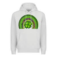 Dove Grey St. Patrick's Day Shamrock Rainbow Premium Hoodie - Artiststas