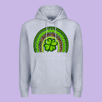 St. Patrick's Day Shamrock Rainbow Premium Hoodie Designed By Artiststas