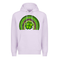 Lilac St. Patrick's Day Shamrock Rainbow Premium Hoodie - Artiststas