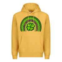 Mustard St. Patrick's Day Shamrock Rainbow Premium Hoodie - Artiststas