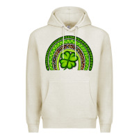 Oatmeal Heather St. Patrick's Day Shamrock Rainbow Premium Hoodie - Artiststas
