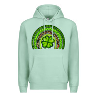 Seafoam St. Patrick's Day Shamrock Rainbow Premium Hoodie - Artiststas