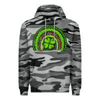 Slate Camo St. Patrick's Day Shamrock Rainbow Premium Hoodie - Artiststas