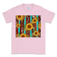 Bubblegum Pink western sunflower cactus serape and cowhide Classic Tee - Artiststas