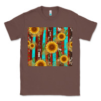 Chestnut western sunflower cactus serape and cowhide Classic Tee - Artiststas