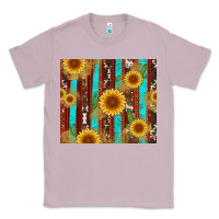 Lilac western sunflower cactus serape and cowhide Classic Tee - Artiststas