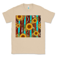 Mushroom western sunflower cactus serape and cowhide Classic Tee - Artiststas