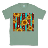 Sage western sunflower cactus serape and cowhide Classic Tee - Artiststas