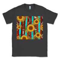 Smoke western sunflower cactus serape and cowhide Classic Tee - Artiststas