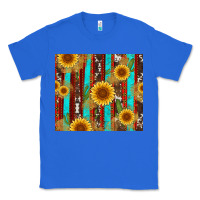 True Royal western sunflower cactus serape and cowhide Classic Tee - Artiststas