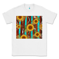 White western sunflower cactus serape and cowhide Classic Tee - Artiststas
