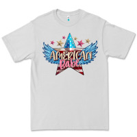 Dove Grey American babe Premium Tee - FaDigitalArtStudio