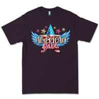 Plum American babe Premium Tee - FaDigitalArtStudio