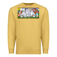 Antique Gold Easter Bunnies Premium Sweatshirt - RanaPortraitStore