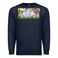 Navy Easter Bunnies Premium Sweatshirt - RanaPortraitStore