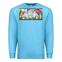 Ocean Blue Easter Bunnies Premium Sweatshirt - RanaPortraitStore